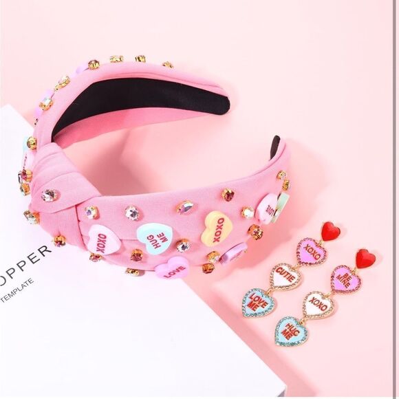 Valentine’s Conversation Hearts Headband 💕 - Picture 1 of 7